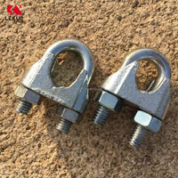 Pince à câble robuste de type américain en fer malléable, galvanisée électriquement, pour câble métallique, vente en gros d'usine