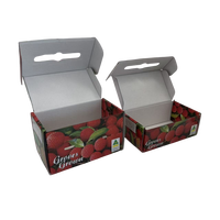 Fabrieks prijs op maat gemaakte gegolfde sterke verpakking voor vers fruit en groenten, lychee doos met aangepast logo, verzendkarton