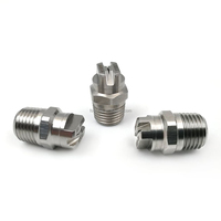 Boquilla de Abanico Plano de Acero Inoxidable Huajue OEM/ODM, Rosca Macho BSPT de 1/2 Pulgada, Serie HVV, Ángulo de Pulverización de 0 Grados, Prevención de Incendios y Polvo