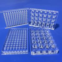 Plaque ELISA multi-puits en quartz de silice fondue de haute pureté, 6, 12, 24, 48, 96 puits, plaque de microtitrage pour spectrométrie UV de laboratoire