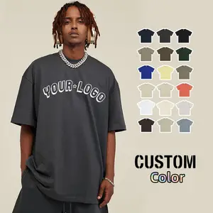 Mens Luxury Casual T Shirts Drop Shoulder 100% Cotton Oversized Custom Direct Injection T Shirt Graphic For Men