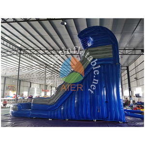 Toboggan <span class=keywords><strong>aquatique</strong></span> gonflable sur le thème des vagues bleues avec piscine, toboggan en PVC de qualité commerciale très résistant pour enfants et adultes, location pour fête <span class=keywords><strong>aquatique</strong></span> - Product Image 4