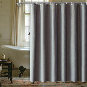 DaiRui Hotel <span class=keywords><strong>Rideau</strong></span> <span class=keywords><strong>de</strong></span> <span class=keywords><strong>douche</strong></span> <span class=keywords><strong>en</strong></span> <span class=keywords><strong>lin</strong></span> imperméable <span class=keywords><strong>de</strong></span> couleur unie personnalisé avec aimant - Product Image 5