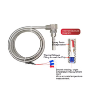 Capteur de température de roulement de sonde Egt Rtd en acier inoxydable de type L Pt100 pour moteurs