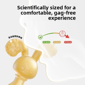 Sucette en silicone personnalisée en gros, en forme de lapin, souple, de qualité alimentaire, jouet de dentition pour bébé, apaisant pour les molaires des nourrissons, fabricant OEM/ODM - Product Image 3