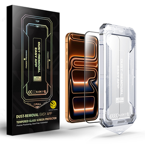 Miếng dán cường lực màn hình <span class=keywords><strong>iPhone</strong></span> 17 Pro Max, chống bụi, độ cứng 9H, trong suốt HD, dễ dán, không bong bóng, tương thích với <span class=keywords><strong>iPhone</strong></span> 15, 14, 13, 16 - Product Image 1