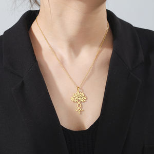 Myshape <span class=keywords><strong>Arbre</strong></span> de vie Infinity <span class=keywords><strong>DNA</strong></span> Collier Double Helix <span class=keywords><strong>Arbre</strong></span> <span class=keywords><strong>généalogique</strong></span> Pendentif Wiccan Bijoux en acier inoxydable Cadeau de couple - Product Image 3