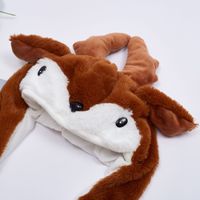 Chapeau de Noël en peluche à oreilles mobiles, design airbag à mouvement de saut, style Père Noël et renne, moelleux, pour fête de Noël, cosplay, accessoire photo, cadeau de fêtes