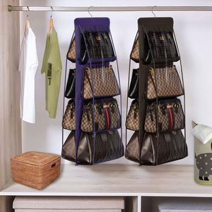 Organisateur de sac à main double face en tissu Oxford de haute qualité, grande capacité, pour rangement suspendu dans placard, optimisation de l'espace - Product Image 4