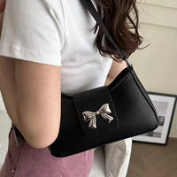 Bolso de Mano de Alta Calidad para Mujer, Bolso de Hombro de Moda, Bolso de Cuero PU con Lazo para Accesorios Diarios