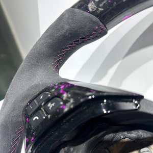 Volante Deportivo de Fibra de Carbono Forjado en Color Morado, en Oferta de Fábrica, Compatible con <span class=keywords><strong>BMW</strong></span> E90 E91 E92 E93 X5 F15 X6 F16 F10 - Product Image 4