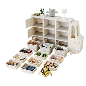 Multi-Functional Car Shape Kids Storage, Assembly Car Kids Cabinet Toy/