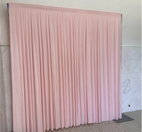Tissu de fond uni pour décoration de scène de mariage, toile de fond de mariage en soie de lait, servant de base pour le rideau de décoration.