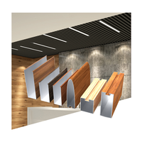 Plafonds en aluminium ignifuges de conception moderne 3D pour bureaux, avec installation de grille de plafond