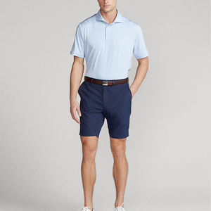 Shorts de golf pour hommes personnalisés OEM, coupe slim, extensible, décontractés, à taille mi-haute, motif uni, toile écologique - Product Image 3