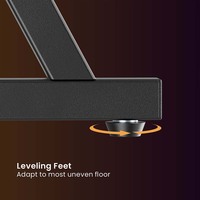 Escritorio para Juegos en Forma de L, Color Negro, GMD18-2, con Iluminación RGB, Mesa para Computadora con Soporte Elevador para 3 Monitores de PC, para Gamers y Esports en Casa