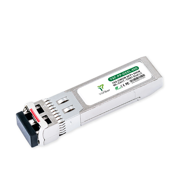 10G DWDM SFP+ Optical Transceiver Module CH17~CH61 1528nm ~ 1564nm 60km DDM Duplex LC SMF for 4G 3G GSM GPRS Networks