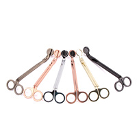 Kit d'entretien de bougies OEM 4 pièces écologique de haute qualité en acier inoxydable avec coupe-mèche, éteignoir, bâtonnet de nettoyage et étui de rangement, logo personnalisé