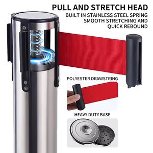 Taşınabilir mobil hat bölücü standı sonrası geri çekilebilir kemer kuyruk Stanchion kalabalık kontrol bariyeri Post banka havaalanı otel kullanımı için - Product Image 5