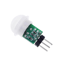 DC 2.7 ke 12V Mini IR piroelektrik inframerah PIR Sensor gerak manusia modul detektor otomatis AM312 Sensor