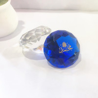 Diamant en verre K9 transparent gravé sur mesure de 40 mm avec mots sablés, presse-papiers en verre pour cadeaux de mariage