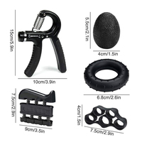 Kit de poignées de main ZHOYA, niveau de résistance réglable, exerceur de doigts de fitness, renforceur, entraîneur de pouce et de poignet en silicone multicolore