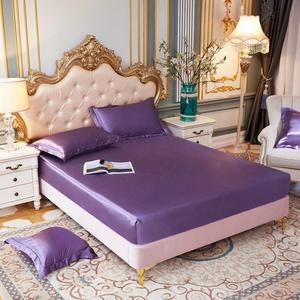 Parure de draps <span class=keywords><strong>en</strong></span> satin de <span class=keywords><strong>soie</strong></span> avec logo personnalisé, <span class=keywords><strong>drap</strong></span>-housse profond pour lit Queen/King <span class=keywords><strong>et</strong></span> taies <span class=keywords><strong>d</strong></span>'<span class=keywords><strong>oreiller</strong></span> - Product Image 3