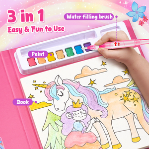 Sách tô màu nước Joycat dành cho trẻ em, người lớn, người mới bắt đầu và họa sĩ, dùng để vẽ, tô màu, viết. - Product Image 4