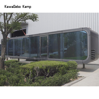 Kawagebo Kamp Petites maisons mobiles modernes préfabriquées de luxe de 40 pieds Structures personnalisables Cabine modulaire Apple Maison en conteneur