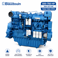 Moteur diesel marin refroidi par eau Weichai Baudouin 6M33 6 cylindres 500-750 CV EPA Tier 2 pour propulsion de bateaux lourds