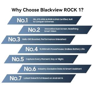 Teléfono Resistente Blackview ROCK 1, 8GB+256G, Batería Grande, Teléfonos Resistentes Económicos, Ofertas Navideñas - Product Image 6