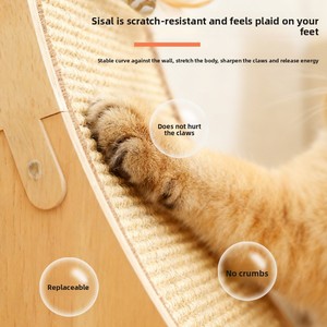 Rascador vertical moderno para gatos, altura ajustable, resistente al desgaste, cuerda de cáñamo, juguete para gatos, de lujo, ecológico, sin desprendimientos - Product Image 5
