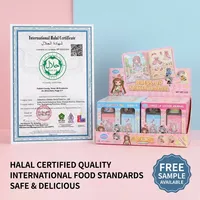 Kit de papeterie DIY pour filles en gros, avec bonbons pétillants 1,5g, livre d'autocollants de dessins animés à habiller et pince à épiler, jouet bonbon