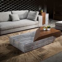 Table Basse de Salon Design Moderne Tables Basses en Marbre Style Italien Luxe Intérieur 1 Ensemble Bois Comme Échantillon
