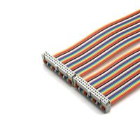 Hochwertige benutzer definierte 2,54 Flach kabel Regenbogen kabel 3 Ampere 500V AC Farb leitung Draht verbindungs leitung für den Heimgebrauch