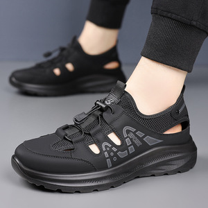 Chaussures de randonnée pour hommes, couleur kaki, avec bande élastique, respirantes, en mesh, pour le sport de plein air, décontractées, pour les voyages - Product Image 4