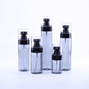 Botella de plástico transparente para Perfume, superficie transparente de niebla fina con espray, color blanco y negro, 30ml, 60ml, 80ml, 100ml, 120ml - Product Image 4