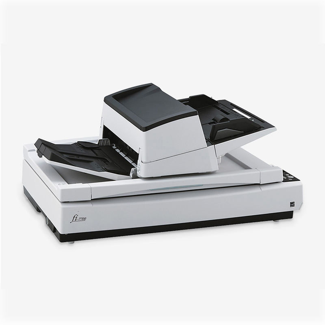 Fi-7700 Document ID Card Scanner Barcode Printer Application 90ppm High Speed 180ipm Duplex ADF Ethernet/USB Connectivity A4 Max