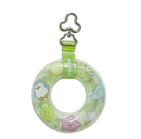 Happy jack mini mignon gonflable flotteur de natation piscine anneau de bain coloré gonflable anneau de bain porte-clés