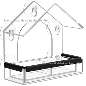 Comedero para Pájaros de Jardín Transparente con Forma de Casa, de Alta Permeabilidad y Diseño a Prueba de Fugas - Product Image 2