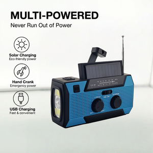 <span class=keywords><strong>Radio</strong></span> de Emergencia Portátil <span class=keywords><strong>FM</strong></span> AM con Certificación RoHS, Linterna Integrada, Lámpara de Lectura, <span class=keywords><strong>Radio</strong></span> Solar de Manivela de 5000mAh para Vida Aislada - Product Image 2