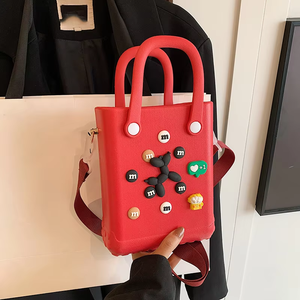 2025 estilo Vintage <span class=keywords><strong>EVA</strong></span> bolso de mano Venta caliente pequeño Almacenamiento de playa DIY encantos gran capacidad mujeres niños mochila bolsos - Product Image 4