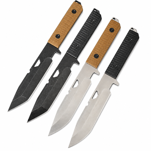Cuchillo <span class=keywords><strong>de</strong></span> Supervivencia <span class=keywords><strong>de</strong></span> Alta Resistencia 8Cr13MoV con Espiga Completa, Mango FRN, Hoja Fija, Herramienta Táctica para Caza y Camping con Funda Kydex Personalizada - Product Image 1