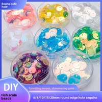Paillettes rondes transparentes en PVC effet écaille de poisson, 6-20 mm, pour vêtements, robes de mariée et loisirs créatifs DIY