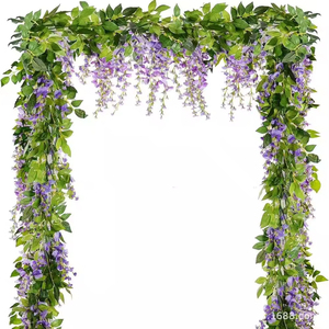 Nouvelle guirlande de glycine artificielle populaire, fleurs de glycine suspendues pour la décoration de plafond de mariage, fête ou événement - Product Image 5