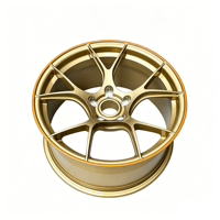 Velg Roda Tempa Aluminium Alloy 18-24 Inch Warna Perunggu Bibir Oranye 5 Lubang Logo Kustom Model Jari-jari Terpisah untuk Mobil Sport SUV Grosir