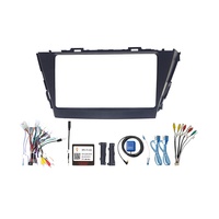 Meihua Kit de cadre de lecteur DVD de voiture Panneau de tableau de bord pour Toyota Prius V Plus Alpha 2012-2015 avec faisceau de câblage de câble Pièces automobiles