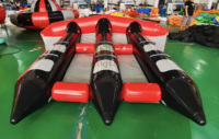 Bateau à poissons volants gonflable 3 Sides 6 sièges Bateau de remorquage aquatique Sports Poisson volant Bateau banane utilisé pour les jeux de mer/plage