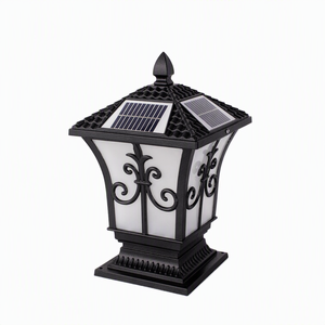 Lampioni <span class=keywords><strong>a</strong></span> Colonna LED <span class=keywords><strong>a</strong></span> <span class=keywords><strong>Energia</strong></span> <span class=keywords><strong>Solare</strong></span> per Ville, Cortili e Giardini - Illuminazione Paesaggistica per Esterni - Product Image 1