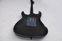 Guitare électrique Flyoung Black Quilted Maple, fabrication haut de gamme, guitares de qualité supérieure, corps avec bordure colorée.